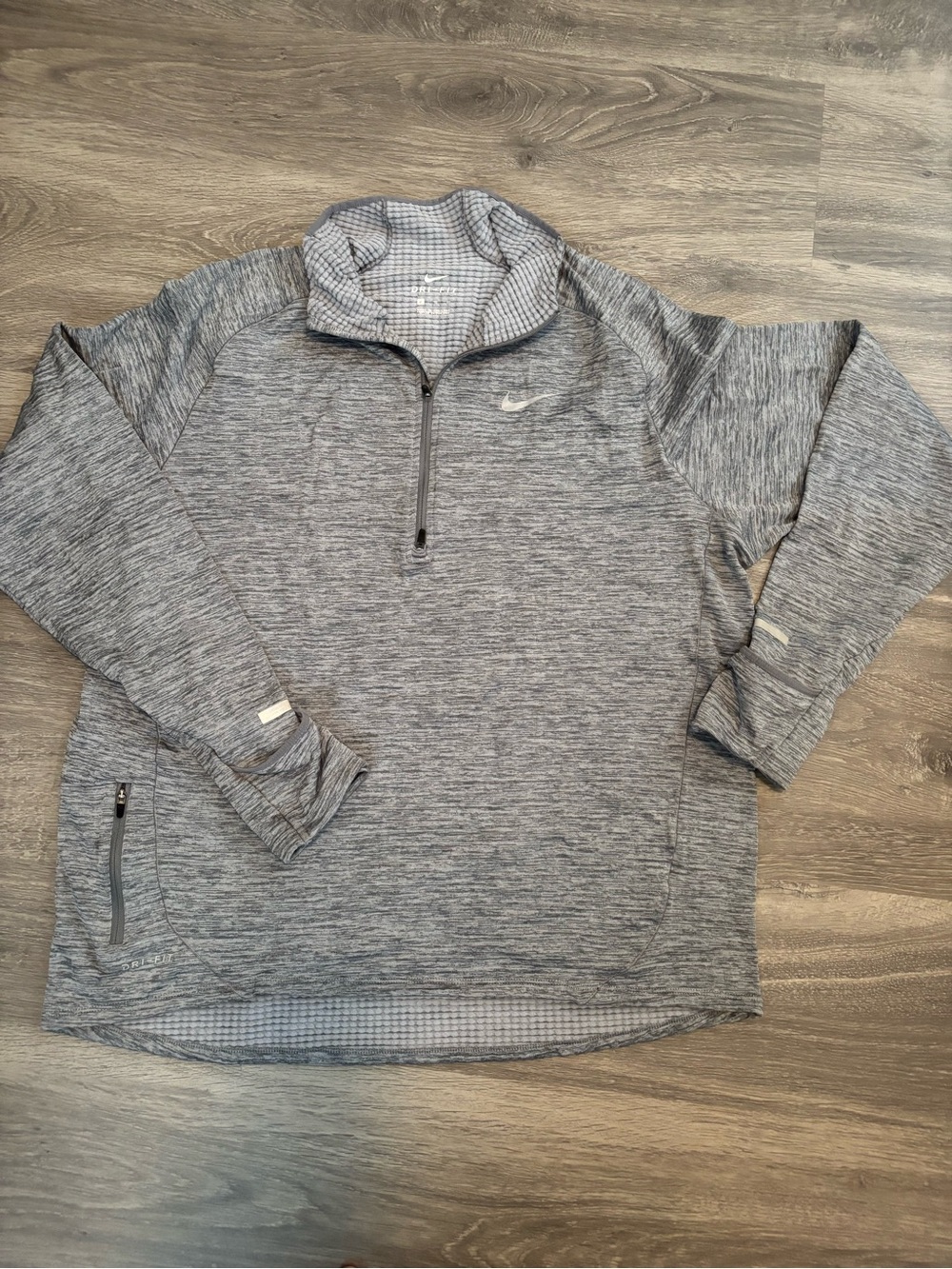 Nike Men’s Heather Gray Quarter-Zip Performance Jacket